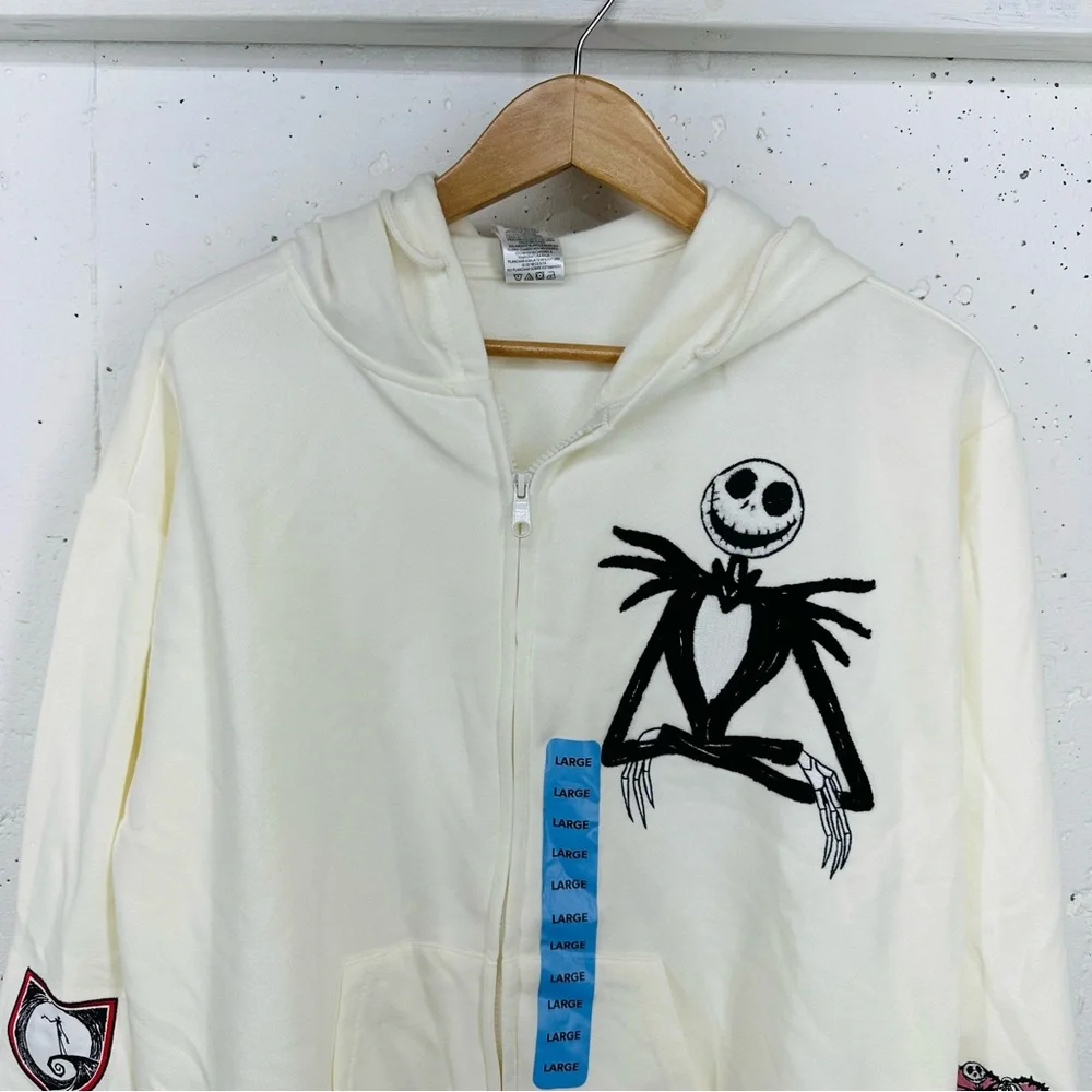 Disney Cream Jacket with Skeleton and Patch Designs - Picture 3 of 16